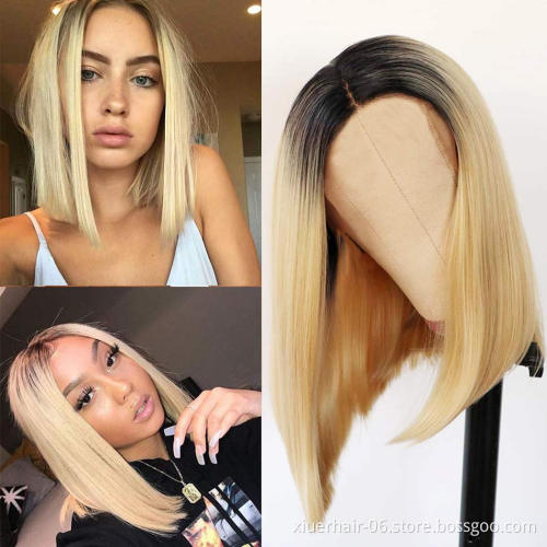 Wholesale High Quality Straight Wave 613 blonde Cuticle Aligned 13x4 Lace Front 100% Human Hair Wigs for Black Women